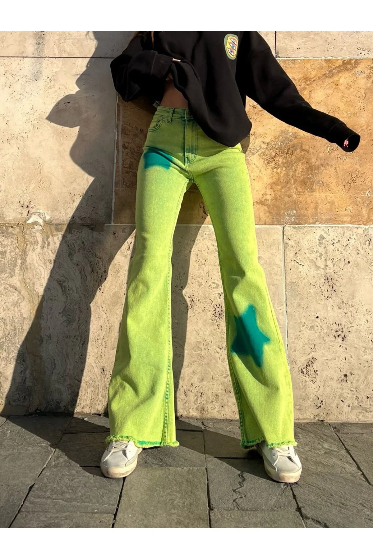 Kadın İspanyol Paça Likralı Trend Model BİLBEC
