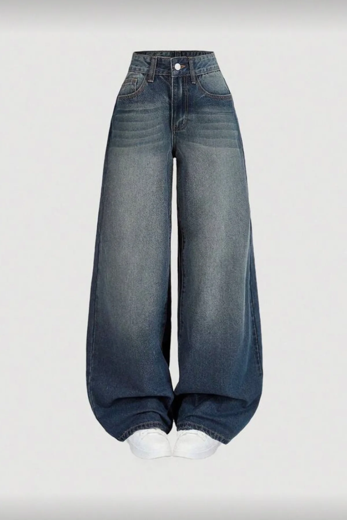 Unisex Baggy Bol Paça Jean Pantolon