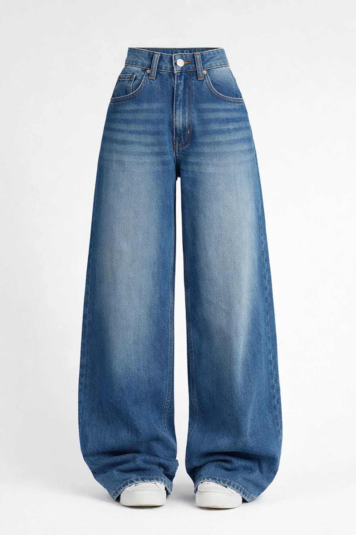 Unisex Baggy Bol Paça Jean Pantolon
