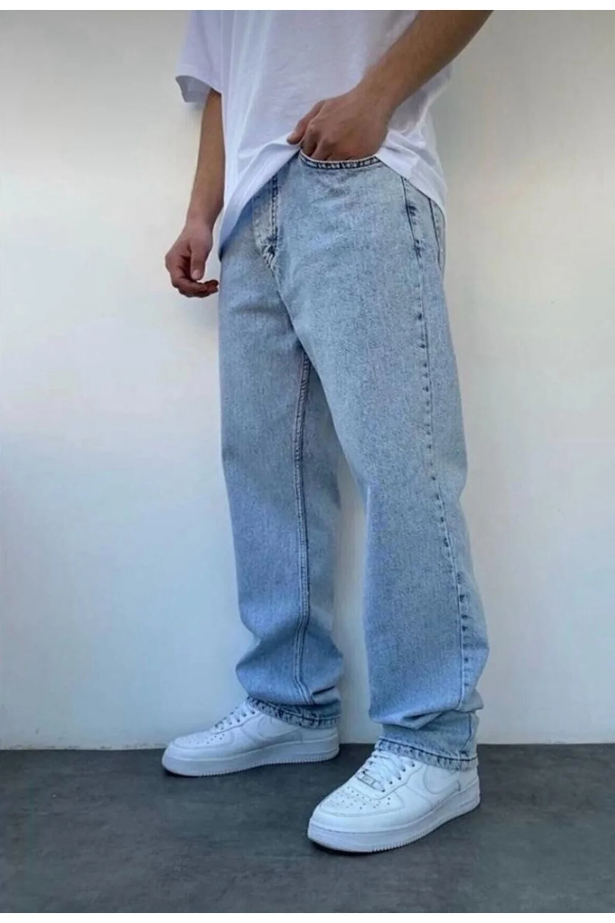 Pofidi Vintage Yıkamalı Baggy Jean