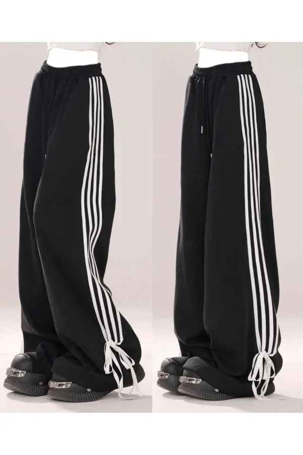Kadın Y2k Baggy 4 Şeritli Kurdele Eşofman